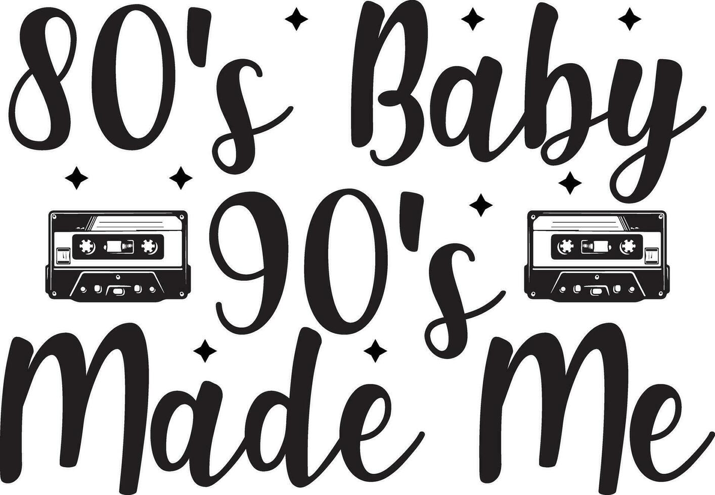 80s 90s  t-shirt design vector