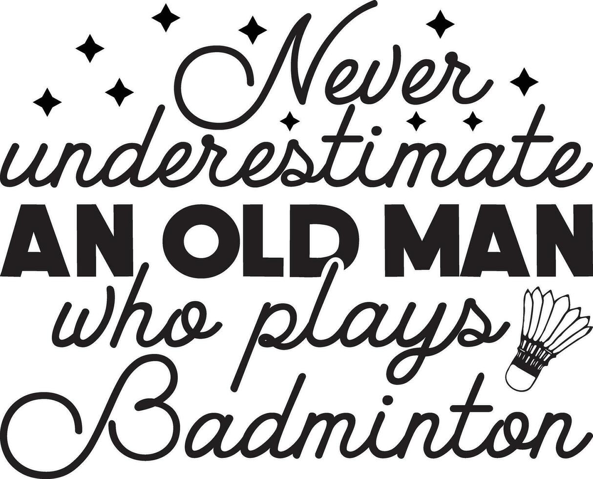 Badminton  t-shirt design vector