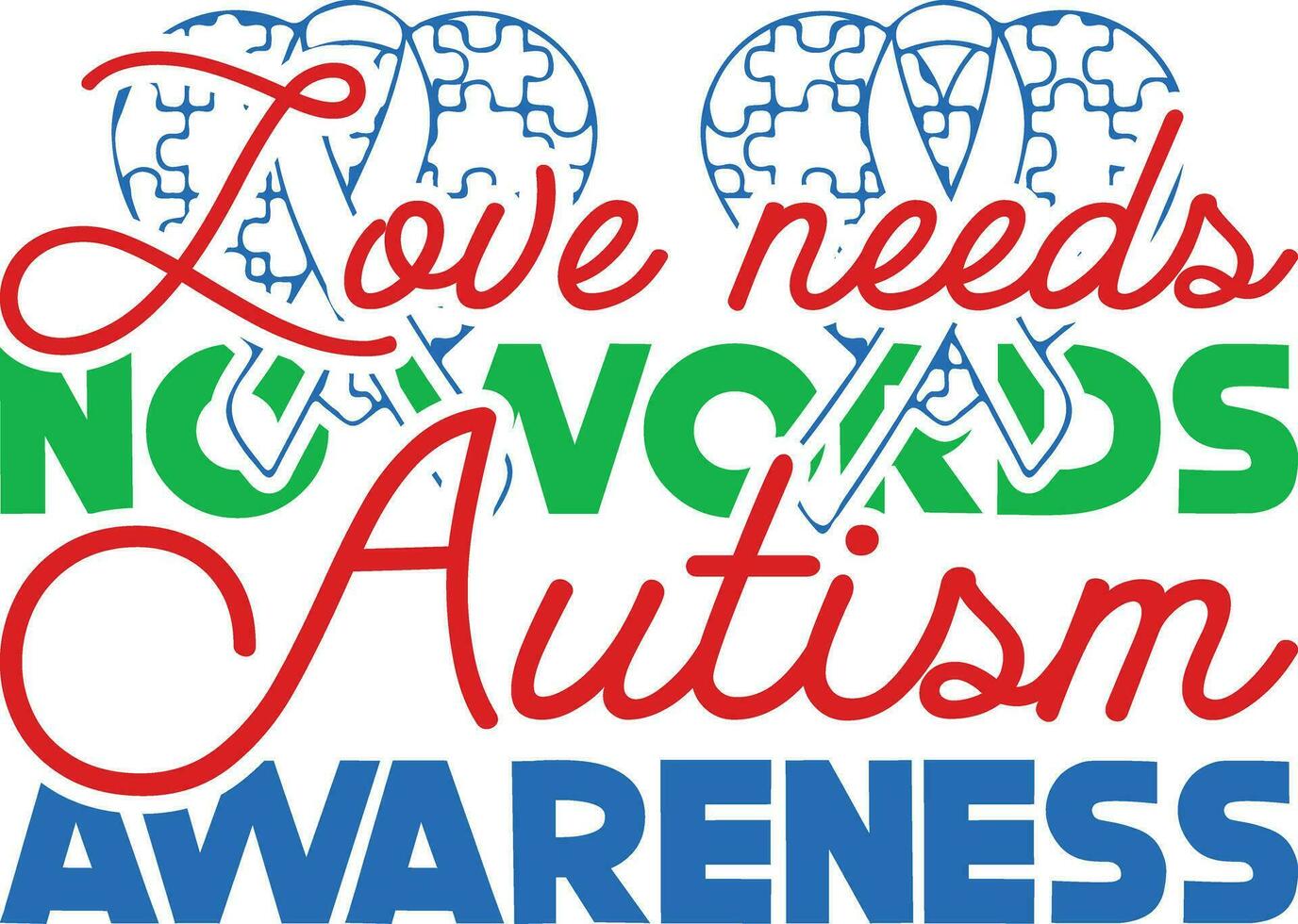 Autism t-shirt design vector