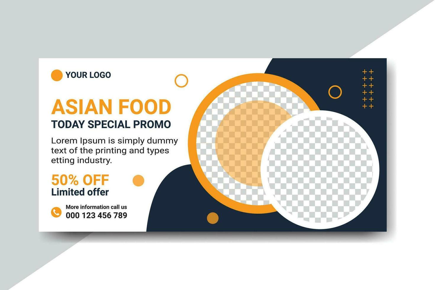 Billboard design, banner layout for outdoor advertising, template for photo and text. vector