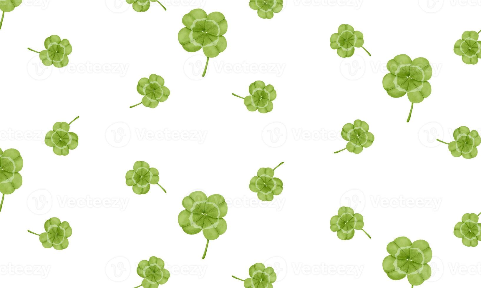 Seamless clover leaf pattern background photo