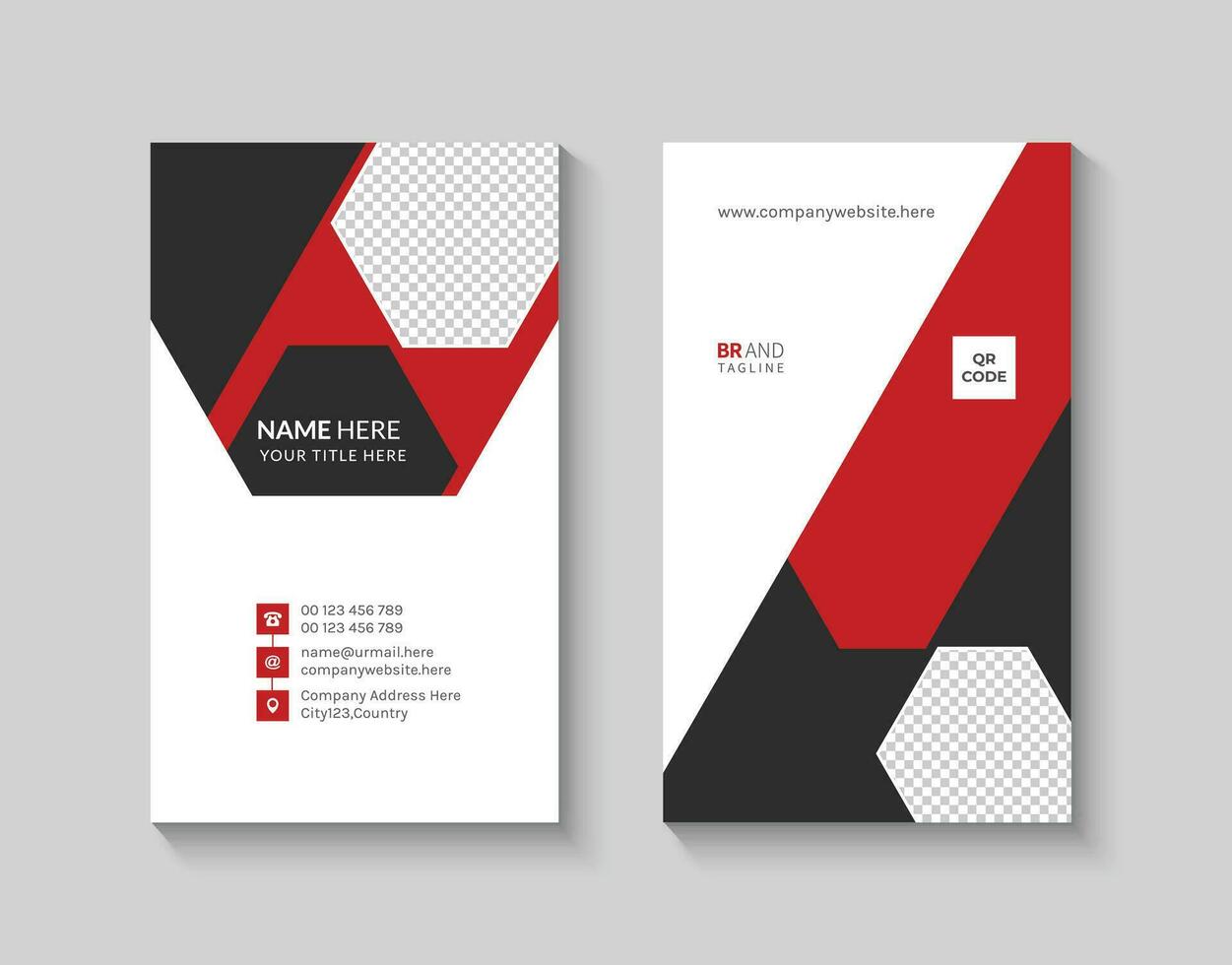 Professional vertical business card design template vector