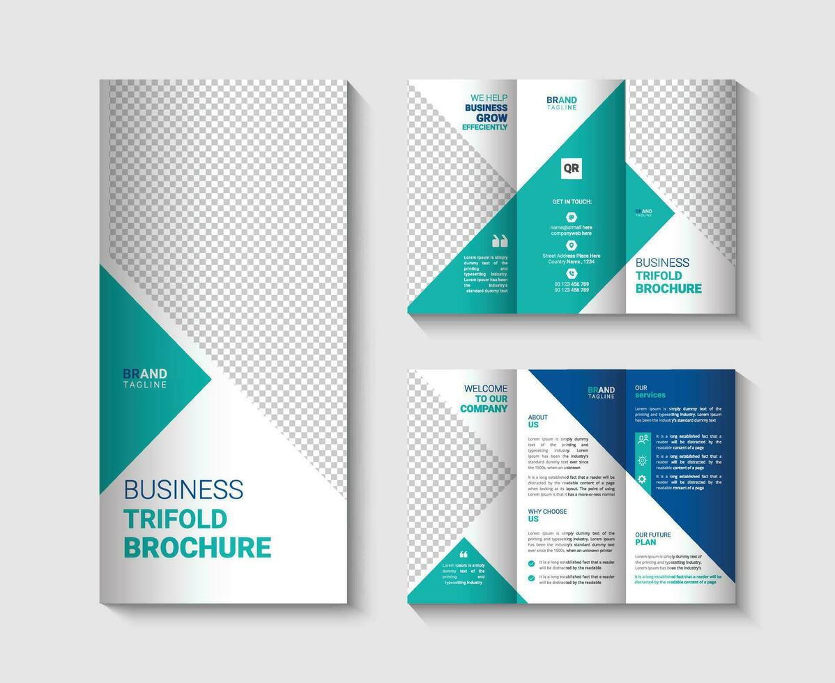 Trifold Brochure Design Template vector