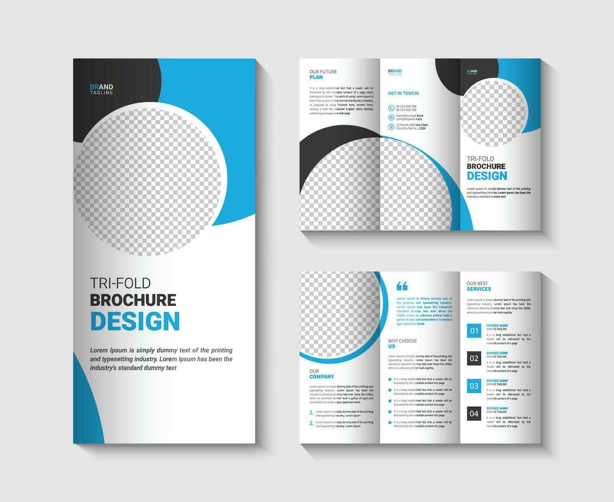 Trifold Brochure Design Template vector