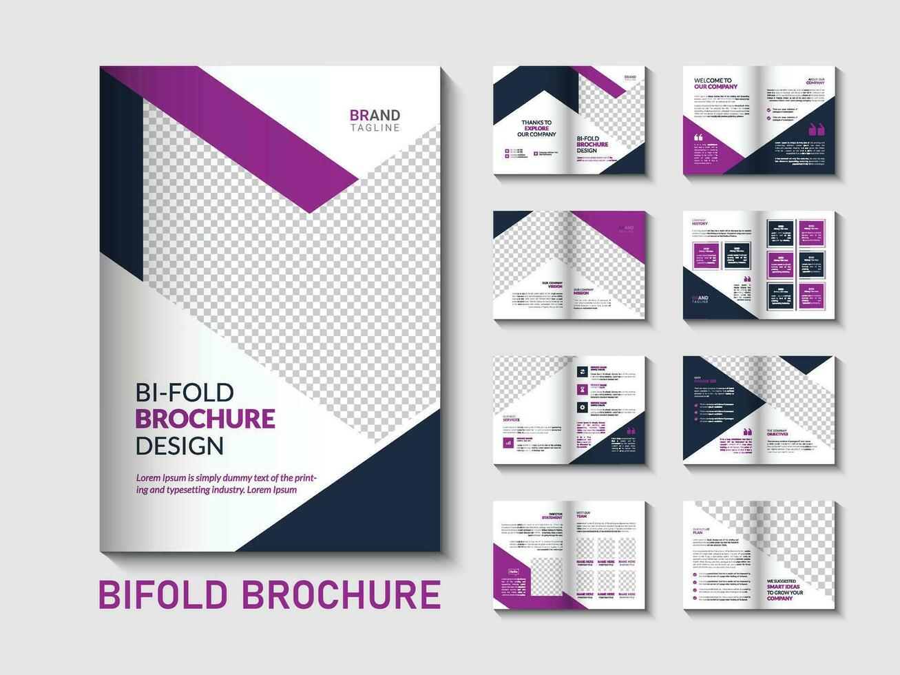 Company profile brochure design template vector