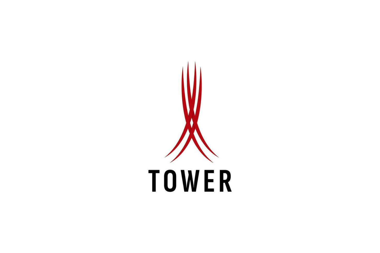 Tower logo vector icon illustration