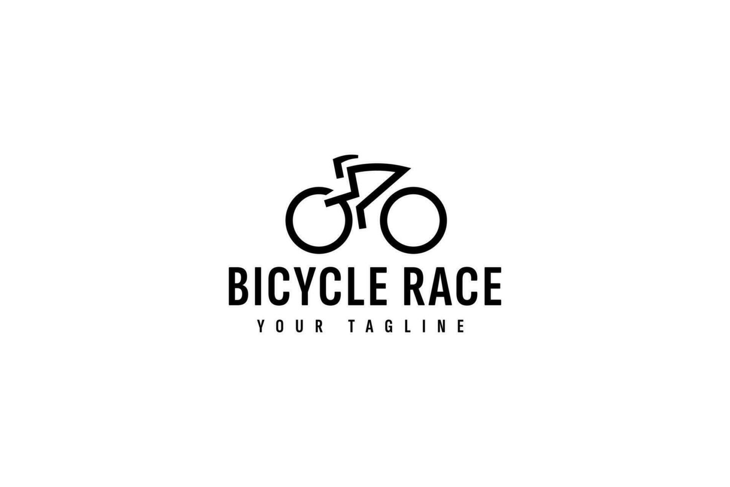 bicicleta carrera logo vector icono ilustración