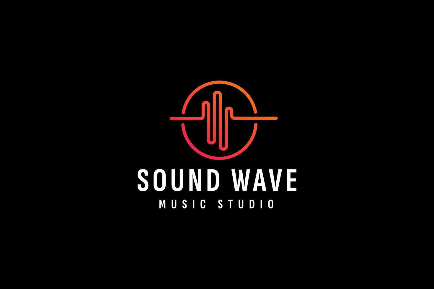 Sound wave logo vector icon illustration