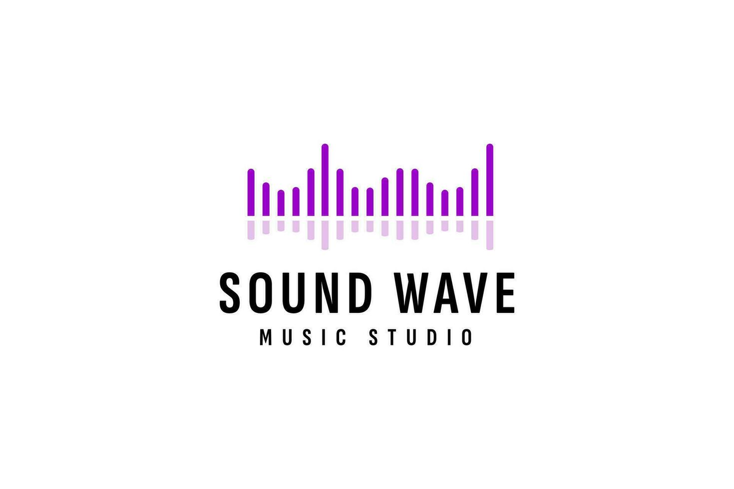 Sound wave logo vector icon illustration