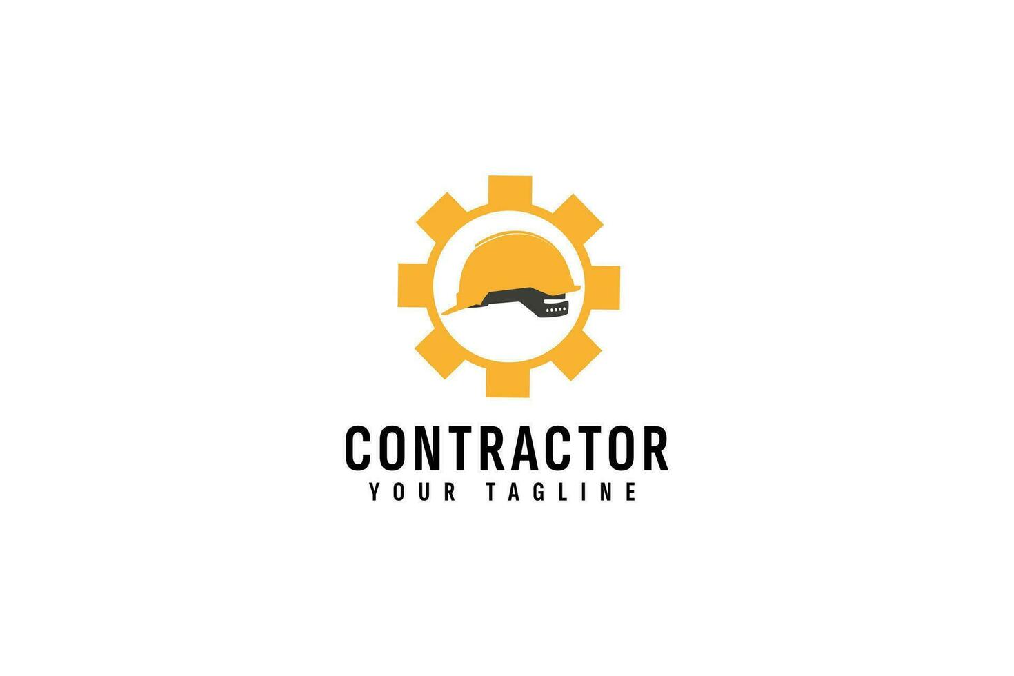 contratista logo vector icono ilustración