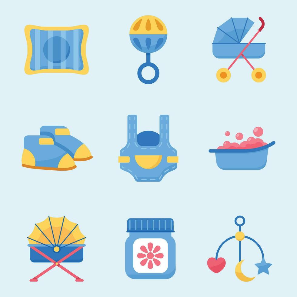 Baby Boy Stuff Icon vector