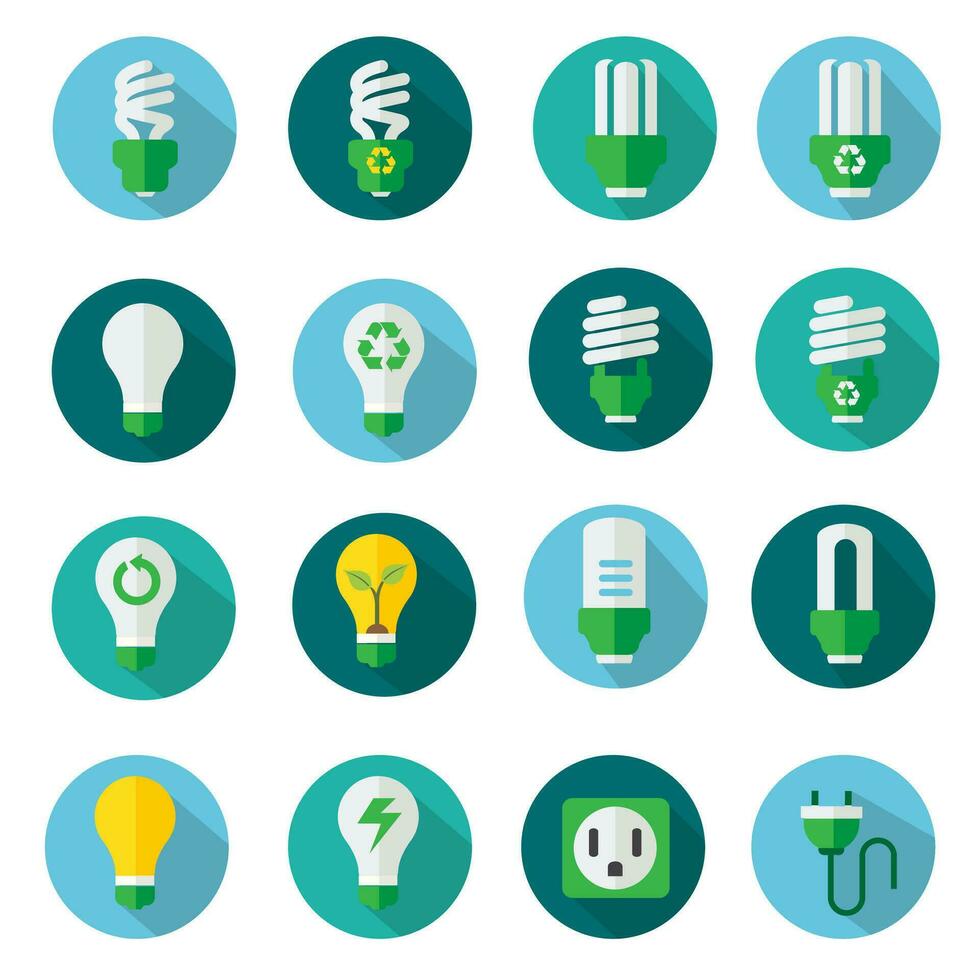 Ecological light bulb flat icon,Vector illustration vector