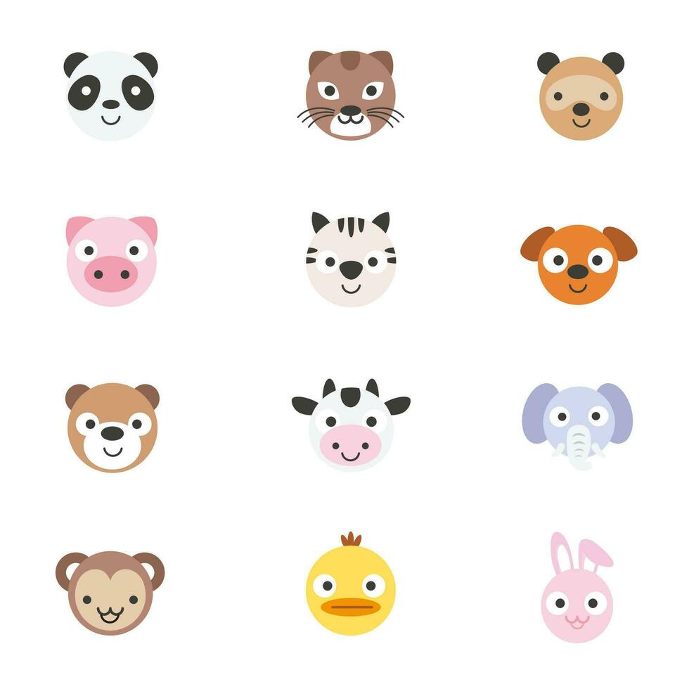 Animals icon set on white background vector