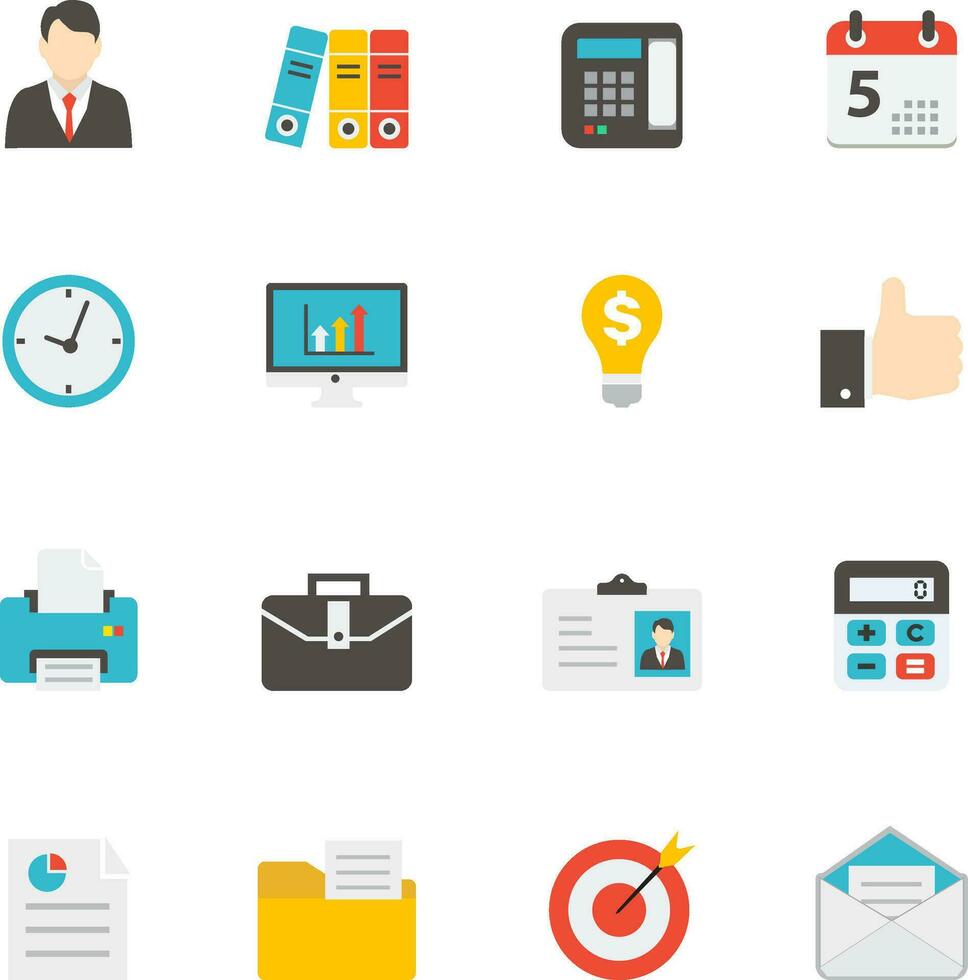 Business and Office flat icon vector