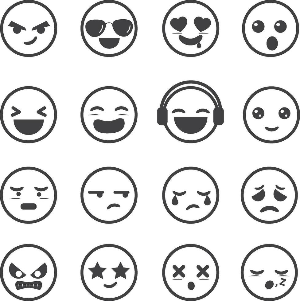 Set of Emoticons vector