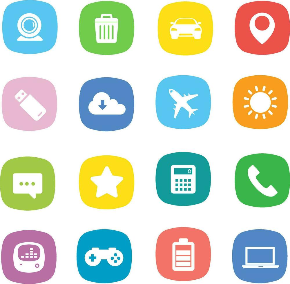 Application mobile icons vector