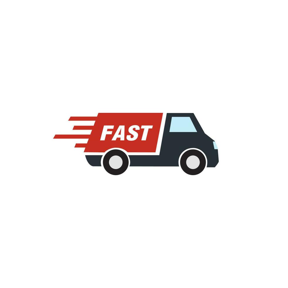 Shipping fast delivery van icon, Vector illustration