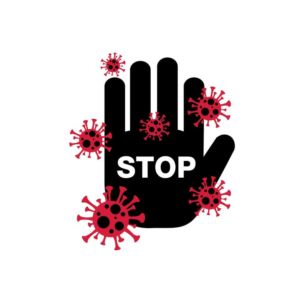 Stop Corona Virus.Stop Covid-19 Sign and Symbol. vector illustration