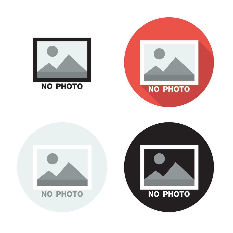 No photo flat icons on white background. vector illustration.eps