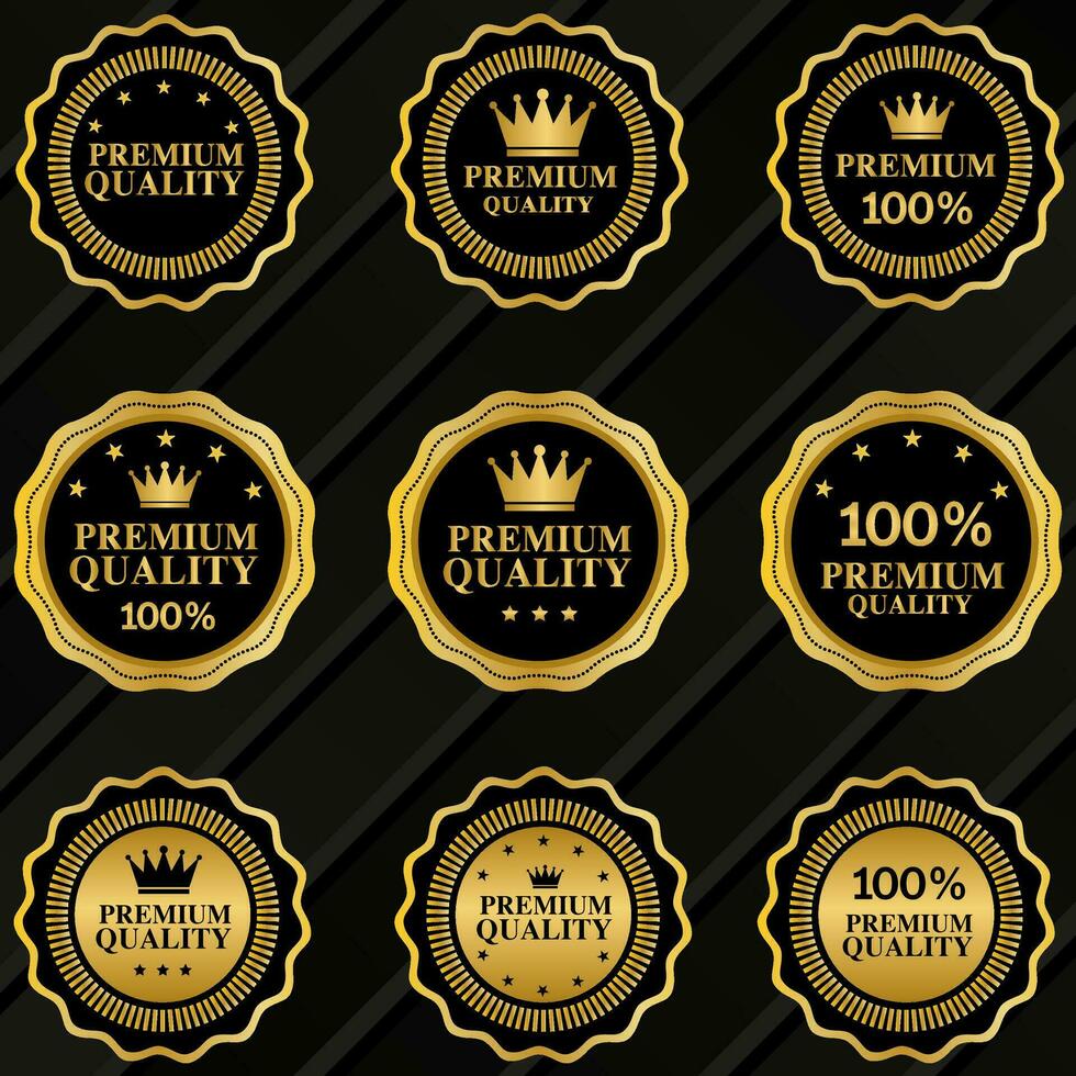 Premium Quality Labels vector