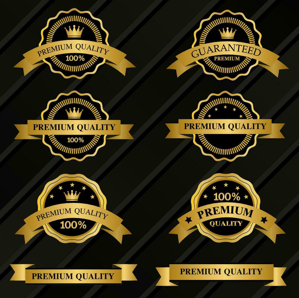 Collection of Premium badges vector