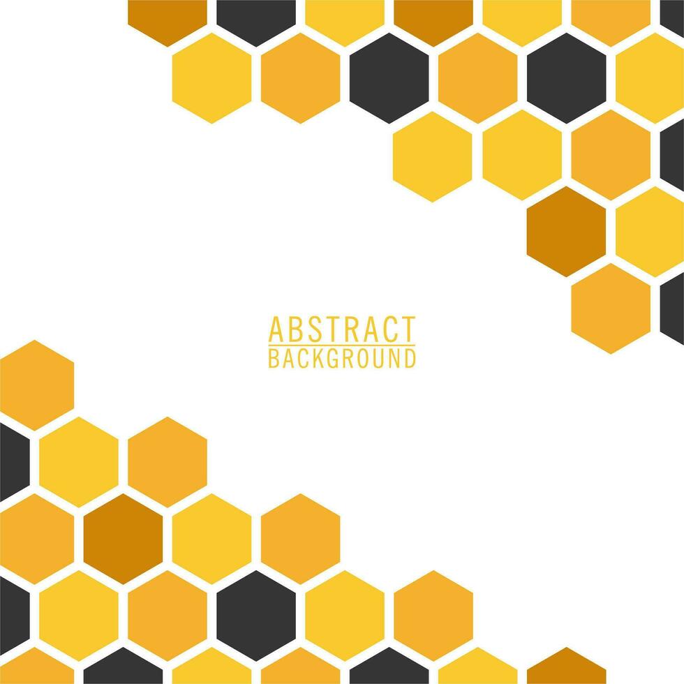 Yellow abstract vector honey background for corporate design, cover brochure, book, banner web, advertising, poster,hexagon background design