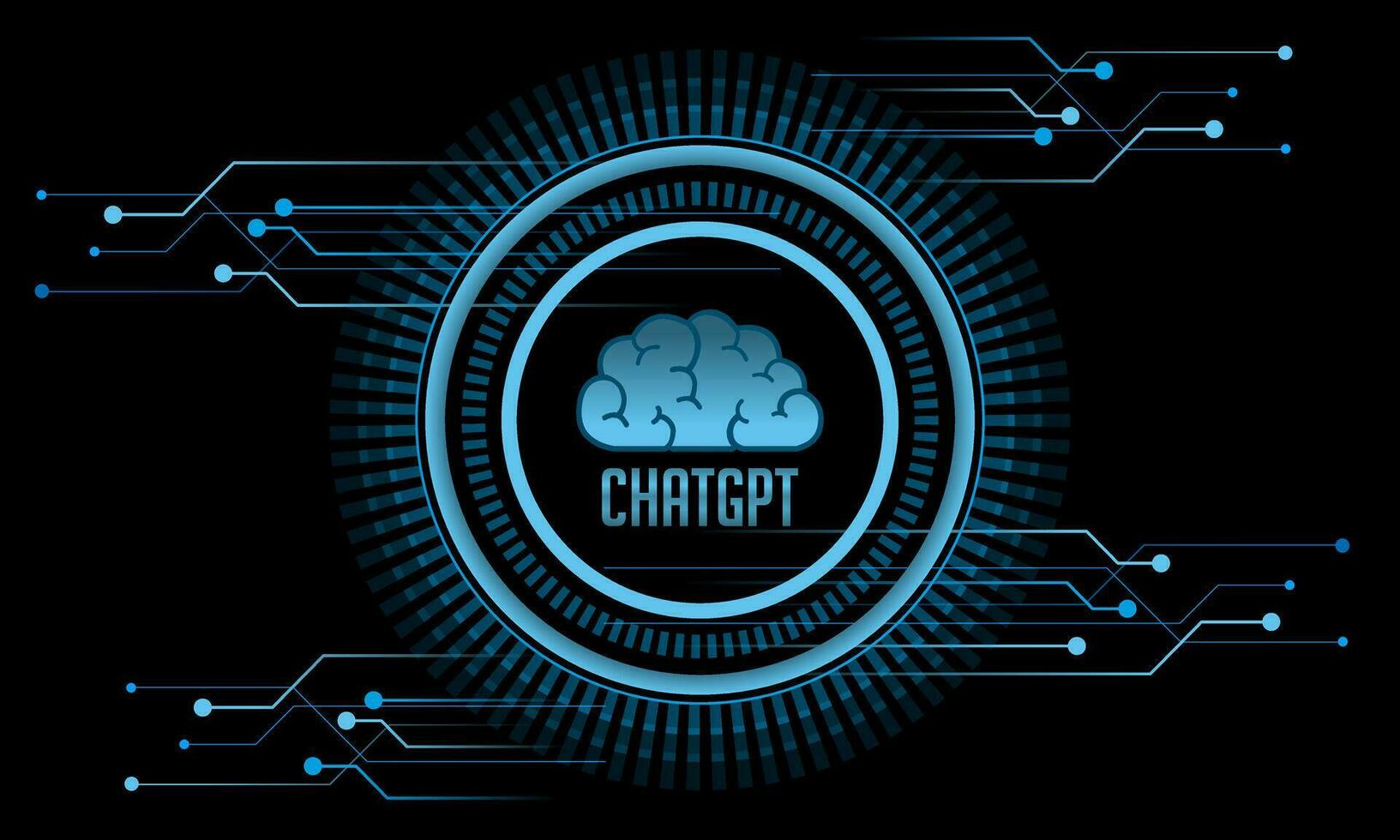 Ai artificial intelligence,ChatGPT OpenAI,ChatGPT illustration for website,banner, poster,template vector