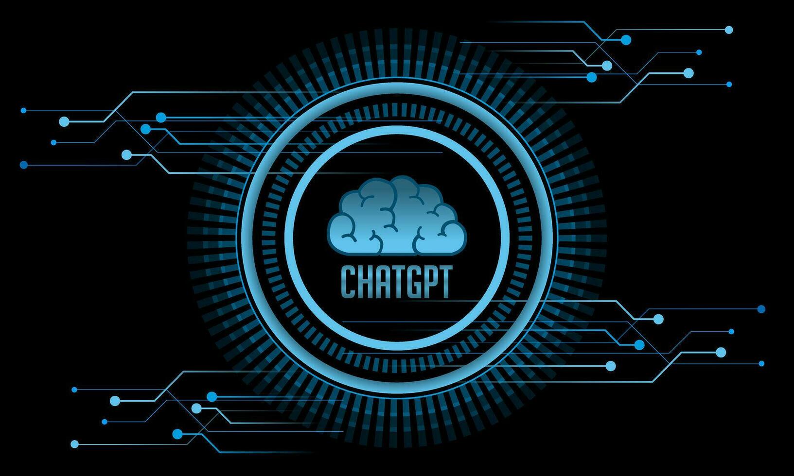 Ai artificial intelligence,ChatGPT OpenAI,ChatGPT illustration for website,banner, poster,template vector