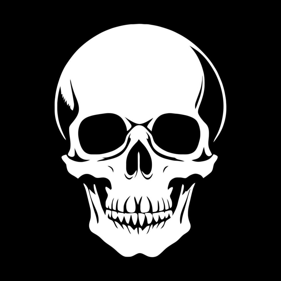 skull bones skeleton logo simple black  tattoo pirate vector