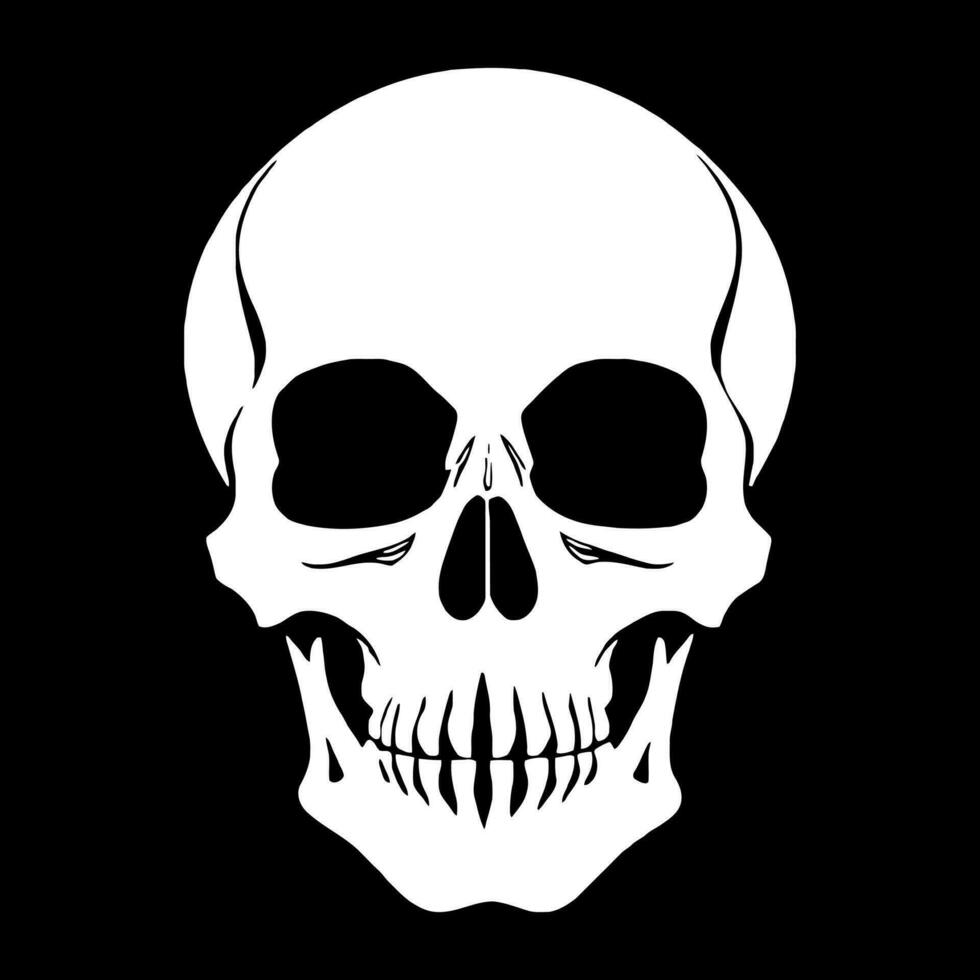 skull bones skeleton logo simple black  tattoo pirate vector