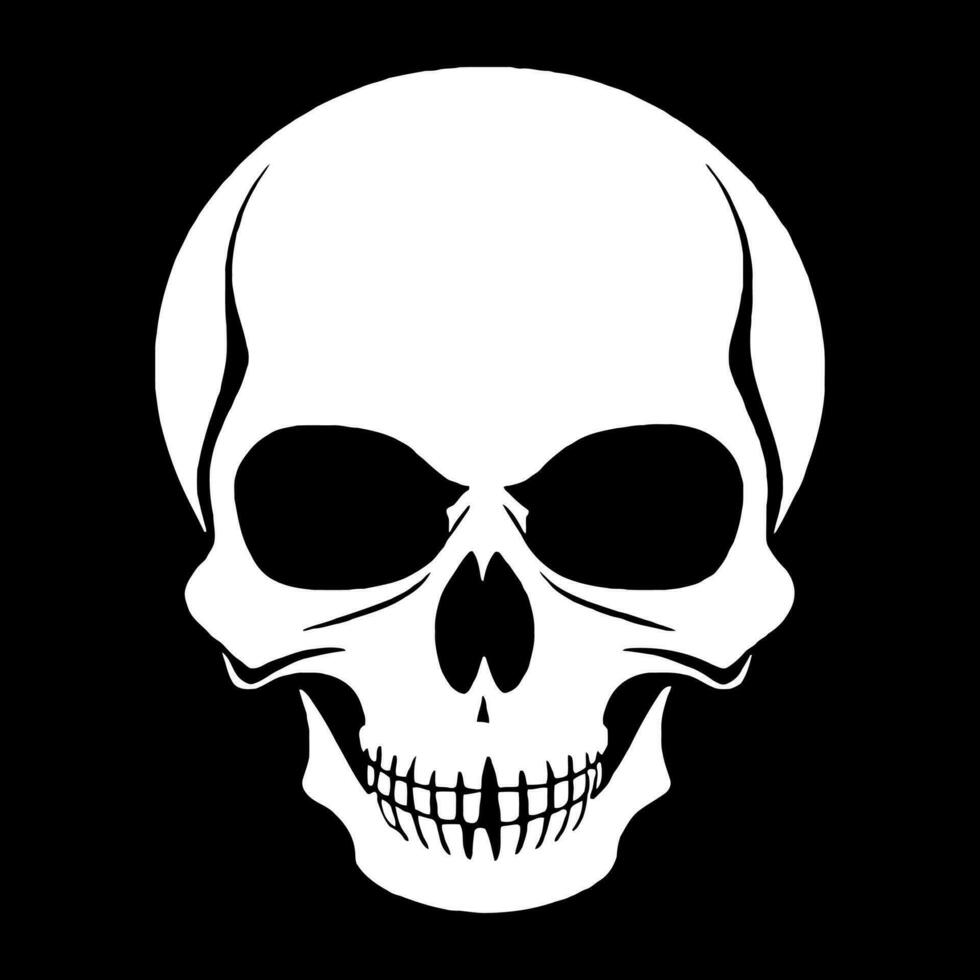 skull bones skeleton logo simple black  tattoo pirate vector