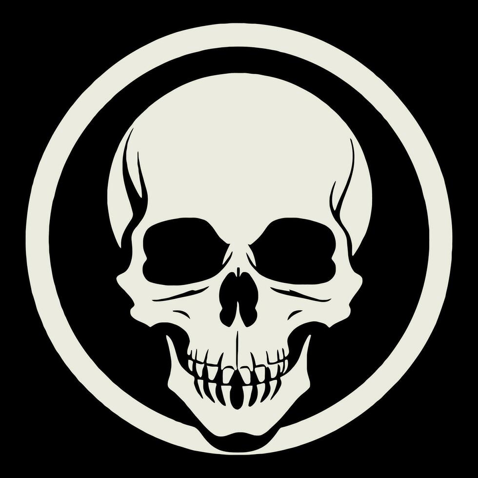 skull bones skeleton logo simple black  tattoo pirate vector