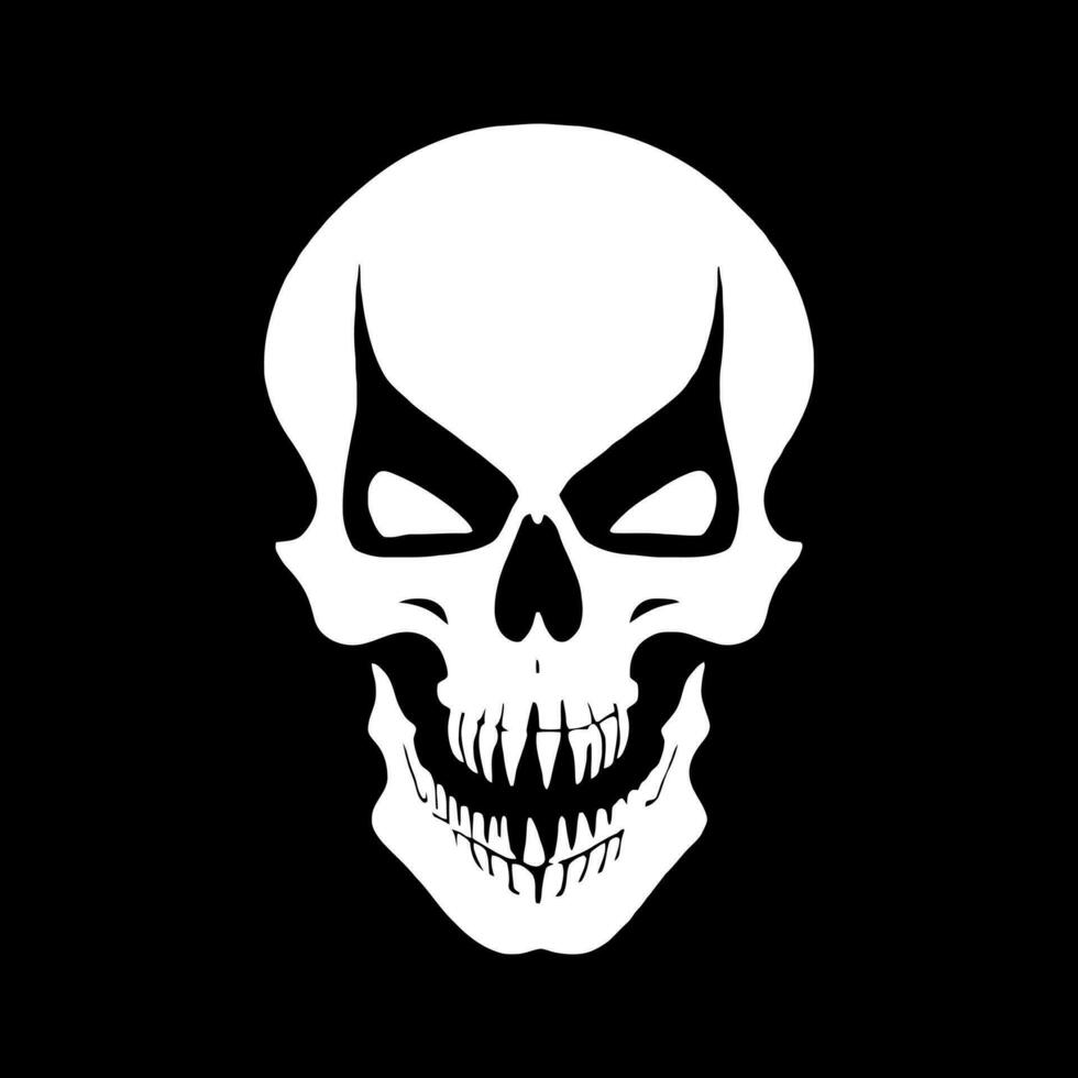 cráneo huesos esqueleto logo sencillo negro tatuaje pirata vector