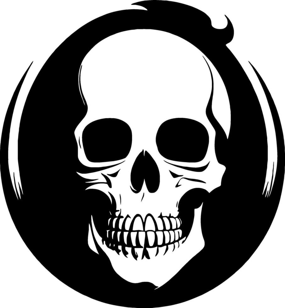 skull bones skeleton logo simple black  tattoo pirate vector