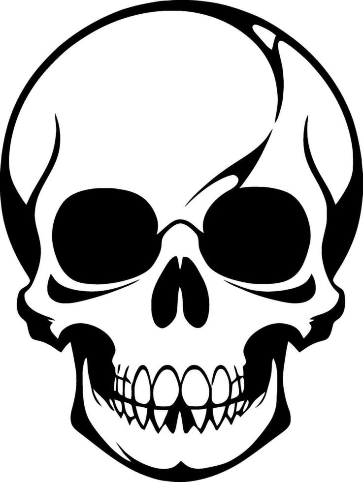 skull bones skeleton logo simple black  tattoo pirate vector