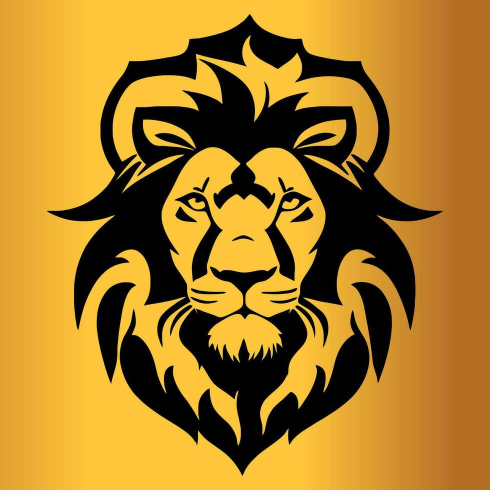 lion logo vector simple black 25802395 Vector Art at Vecteezy