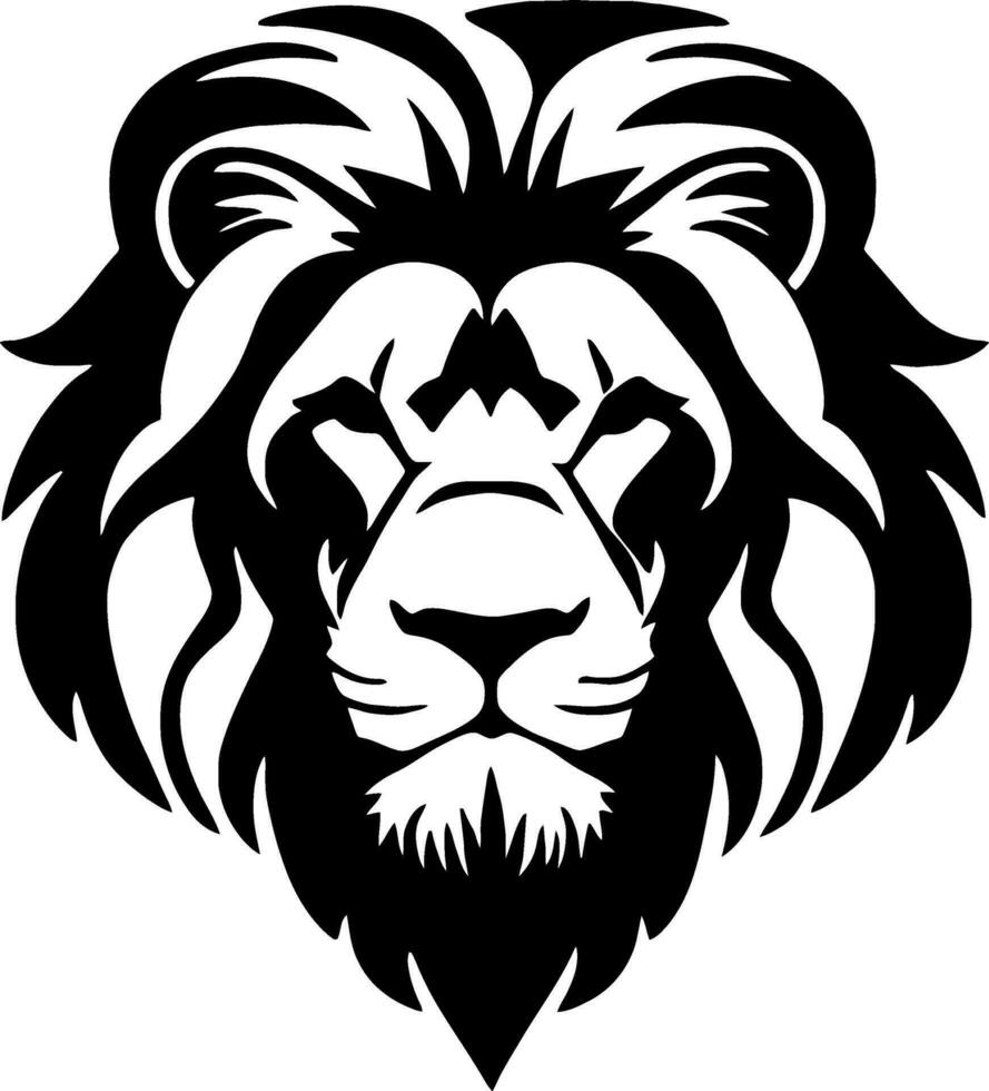 león logo vector sencillo negro