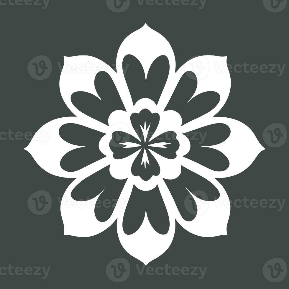 Mandala. Ethnic decorative element. Hand drawn backdrop. Islam, Arabic, Indian, ottoman motifs. flower logo vector simple abstract flat mandala tattoo plant color blossom floret bloom stencil photo
