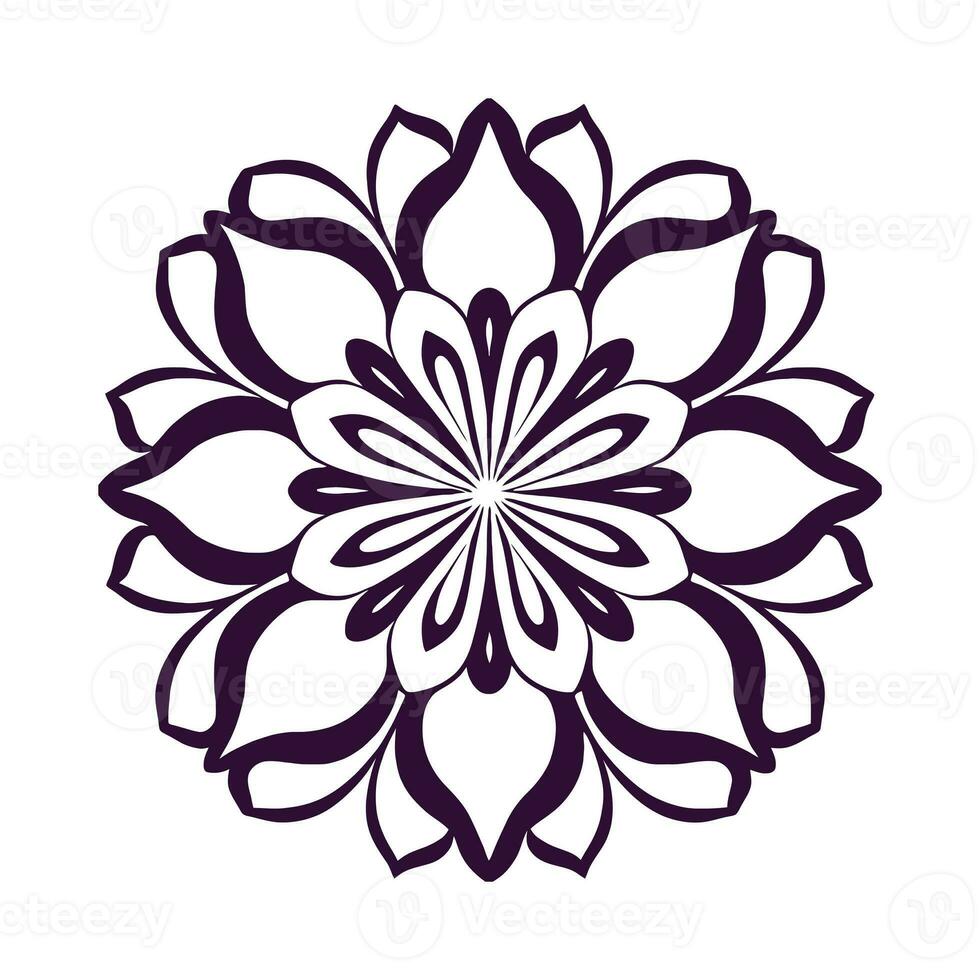 flor logo vector sencillo resumen plano mandala tatuaje planta color florecer florete floración plantilla foto