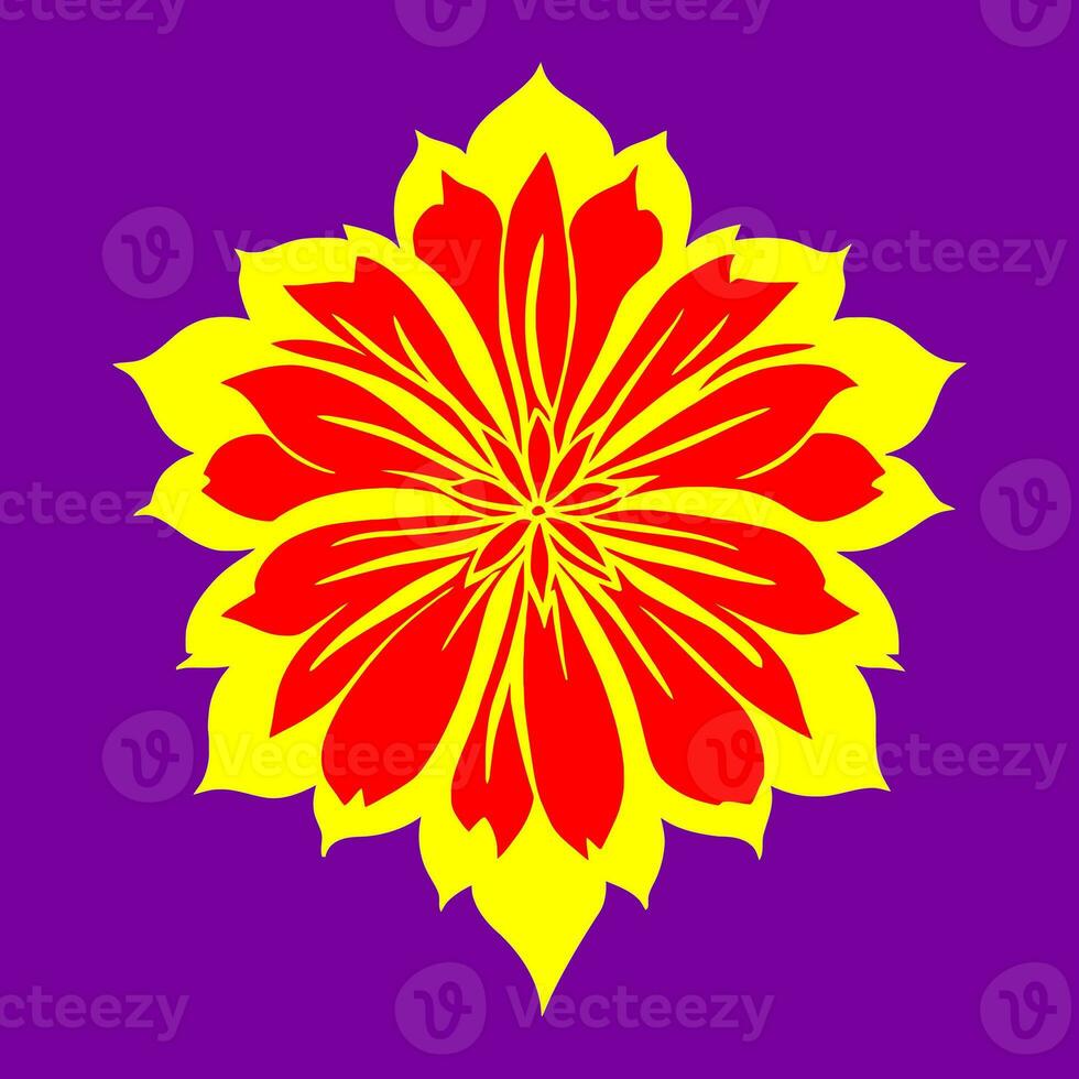 flower logo vector simple abstract flat mandala tattoo plant color blossom floret bloom stencil photo