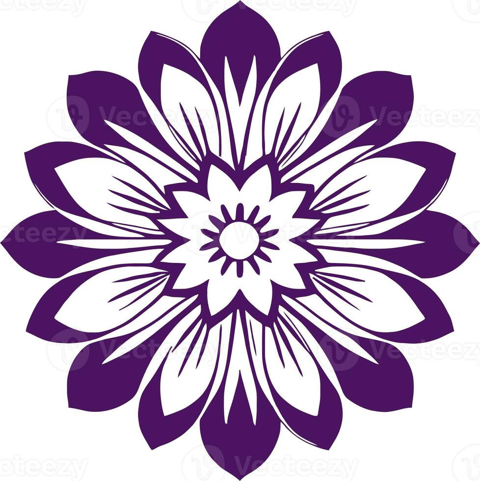 flor logo vector sencillo resumen plano mandala tatuaje planta color florecer florete floración plantilla foto