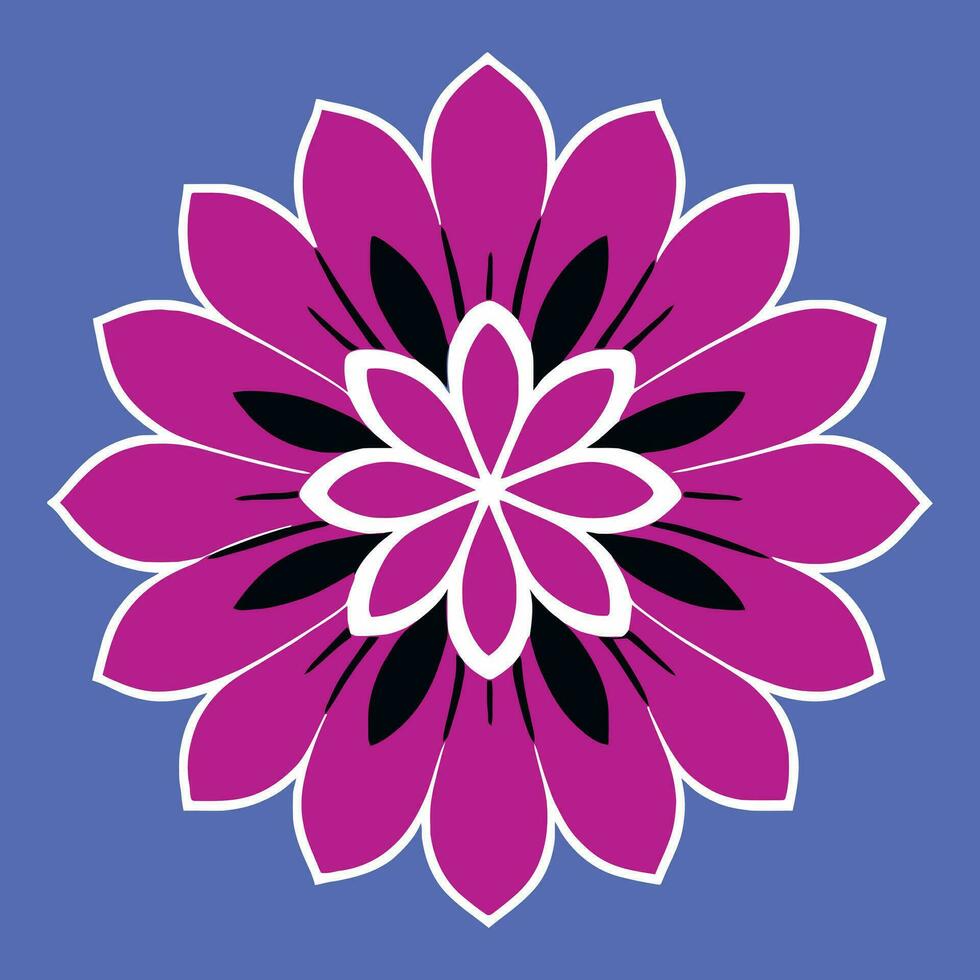 flower logo vector simple abstract flat mandala tattoo plant color blossom floret bloom stencil