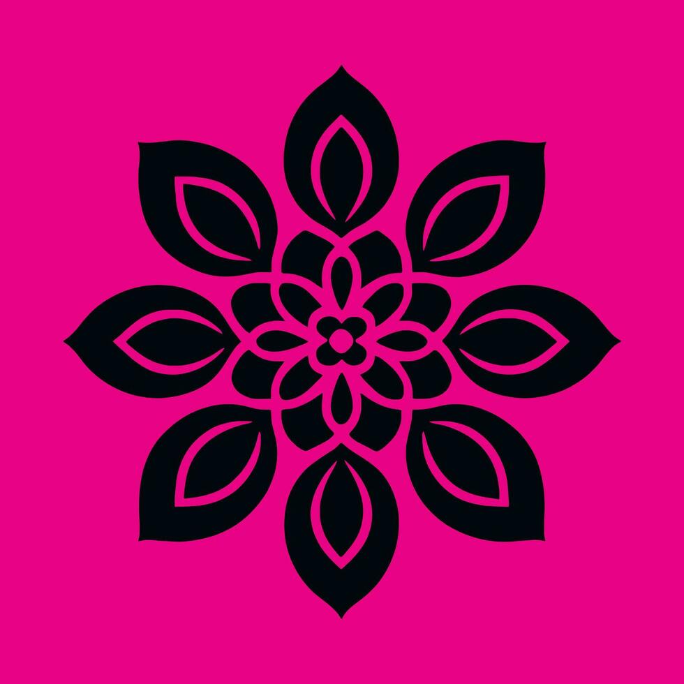 flower logo vector simple abstract flat mandala tattoo plant color blossom floret bloom stencil