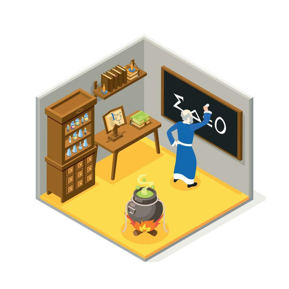 Alchemy Isometric Composition vector