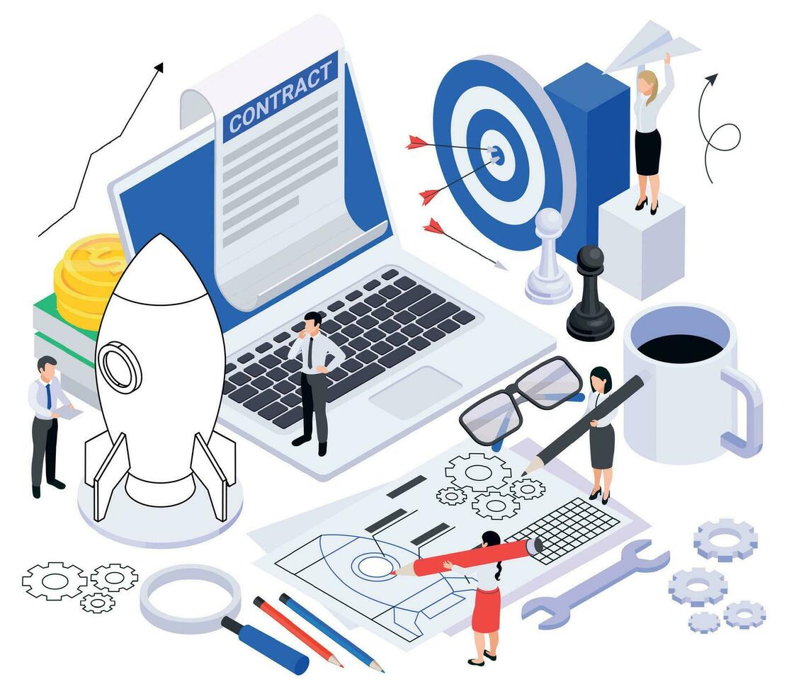 Business Contract Strategy Composition vector