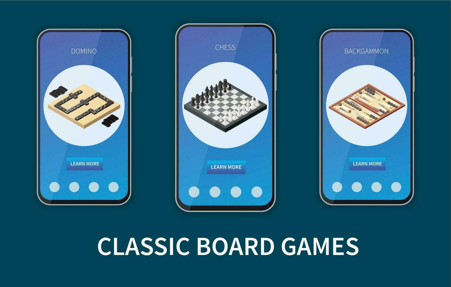Classic Board Games Concept vector