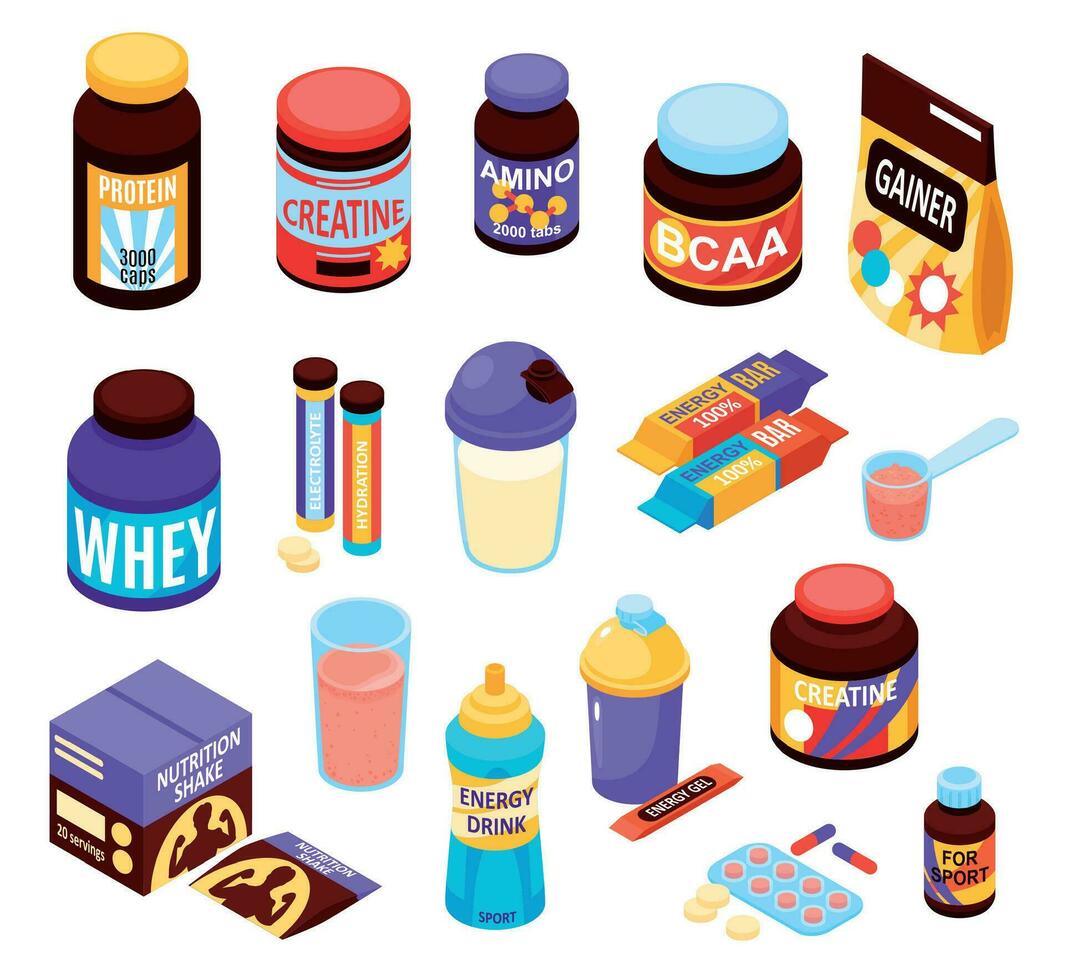Sport Nutrition Set vector