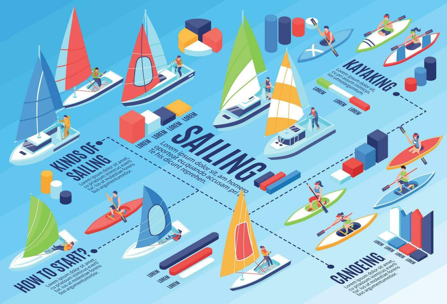 Regatta Isometric Flowchart vector