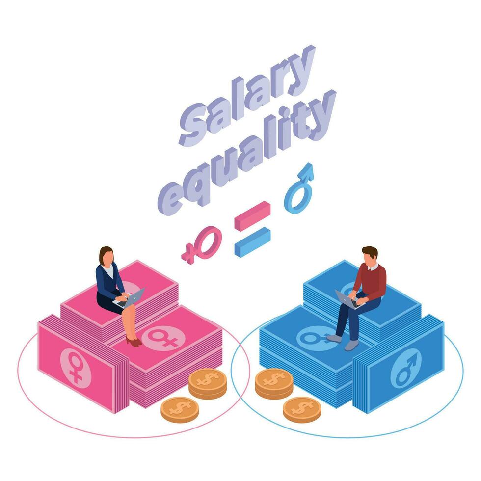 Salary Equality Concept vector