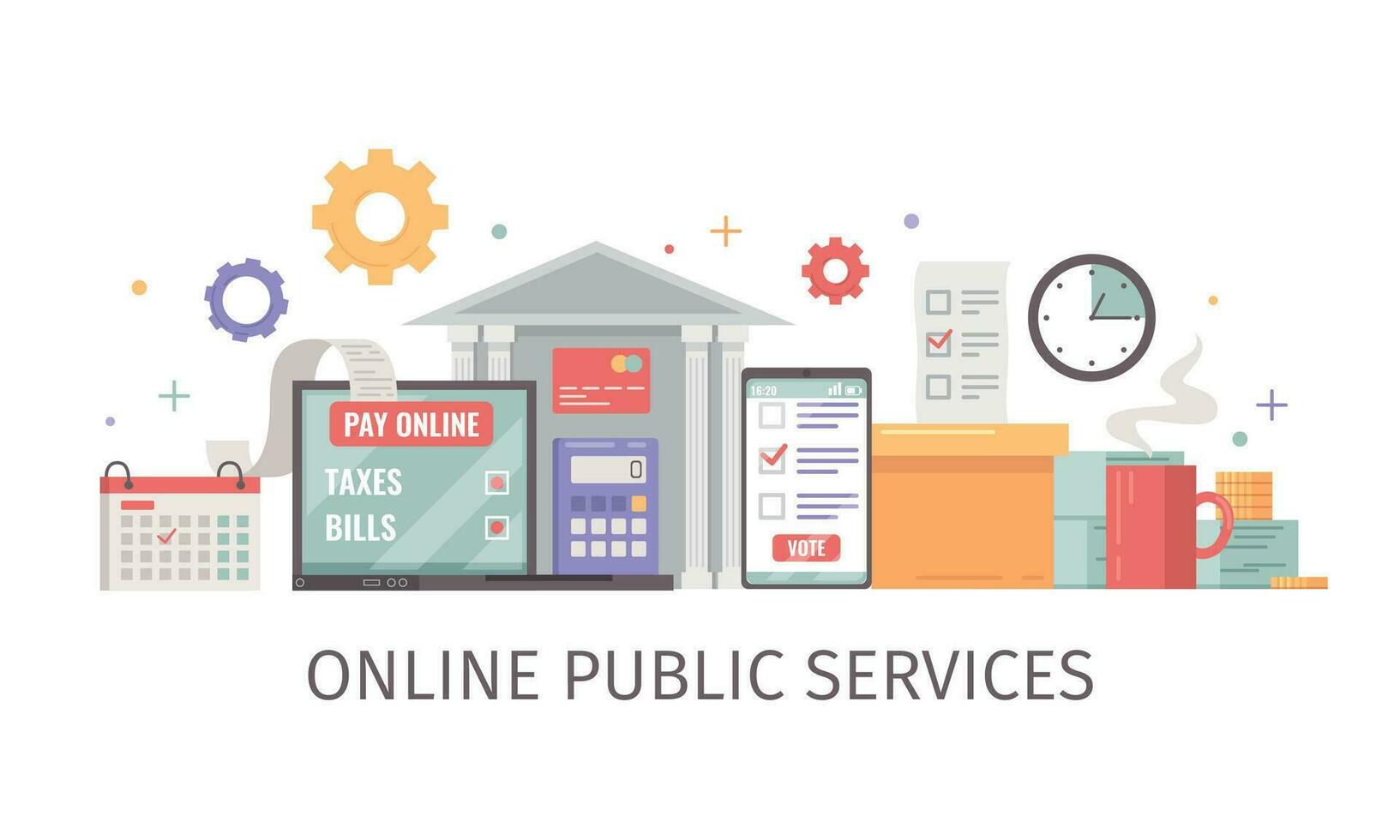 Online Public Services vector